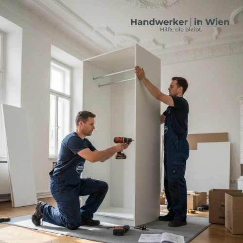 Handwerker in Wien bei der Arbeit an Heizung